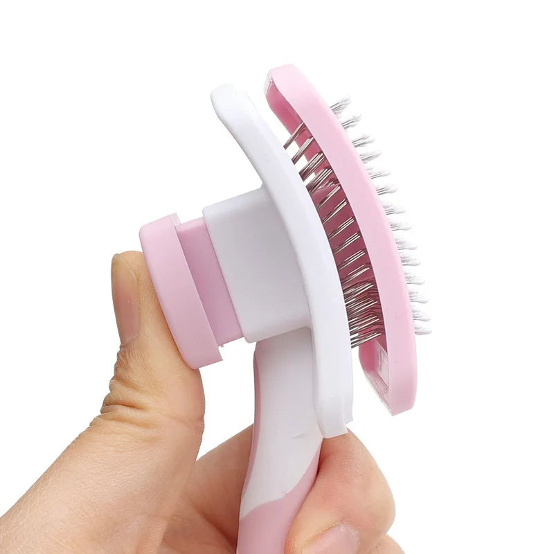 Puppy Brush Stainless Steel Combs Massage Dog Grooming Brush Pet Hair Remover Cleaning Tools Soft Handle Cat Comb Brush Puppy