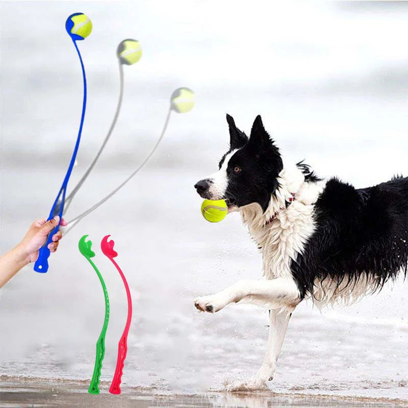 Dog Outdoor Funny Training The Toy Ball Tossing Ball Launcher For Dog Toys Throwing Pole Training Throwing Toys with Tennis Ball