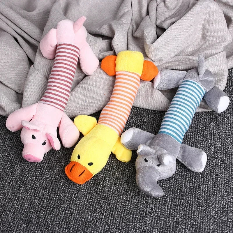 New Hot Pet Dog Toy Squeak Plush Toys For Dogs Supplies Fit for All Puppy Pet Sound Funny Durable Chew Molar Cute Pets Supplies