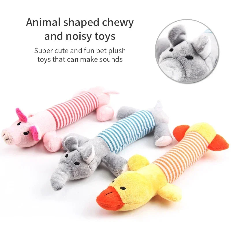 New Hot Pet Dog Toy Squeak Plush Toys For Dogs Supplies Fit for All Puppy Pet Sound Funny Durable Chew Molar Cute Pets Supplies