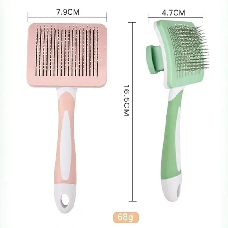 Puppy Brush Stainless Steel Combs Massage Dog Grooming Brush Pet Hair Remover Cleaning Tools Soft Handle Cat Comb Brush Puppy