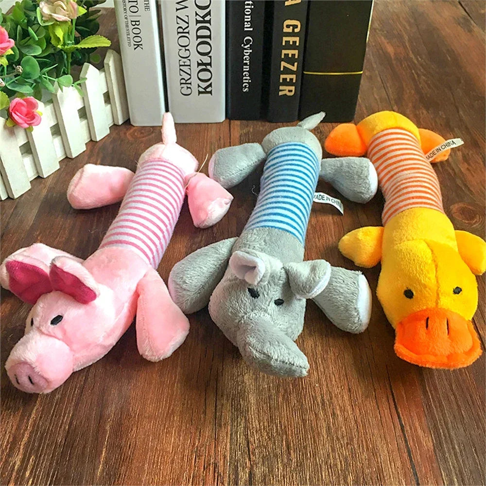 New Hot Pet Dog Toy Squeak Plush Toys For Dogs Supplies Fit for All Puppy Pet Sound Funny Durable Chew Molar Cute Pets Supplies