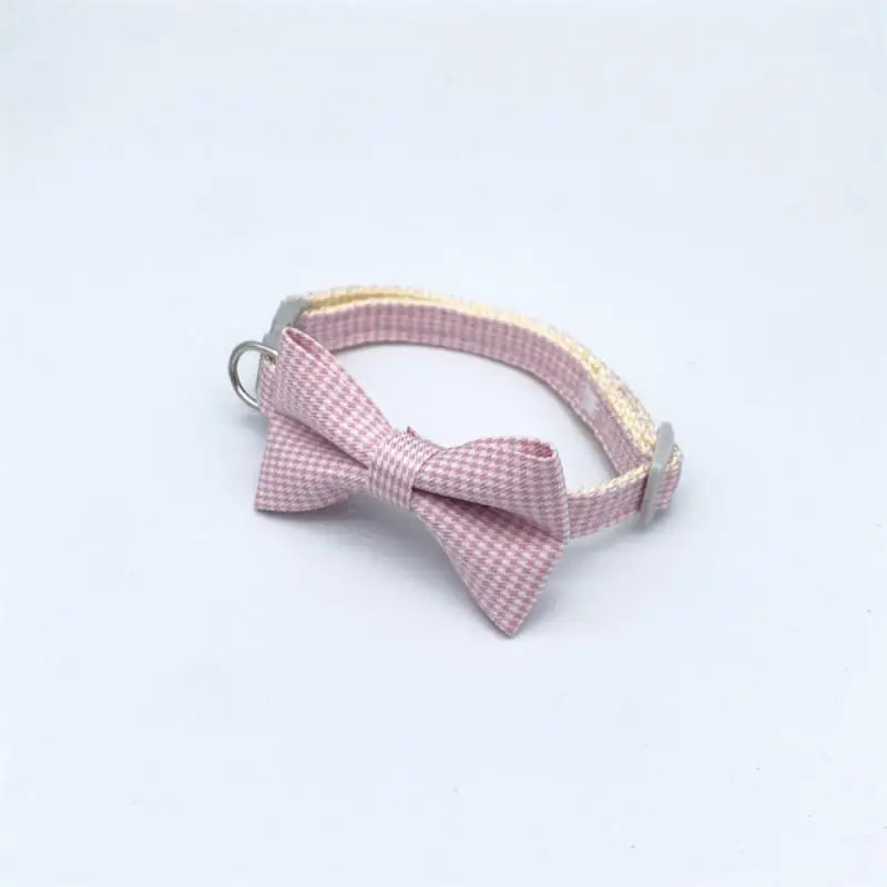 Pet Collar Adjustable Durable Cat Collars Cute Bow Kitten Necklace Soft Bell Puppy Lead Pet Product Dog Supplies Cat Accessories