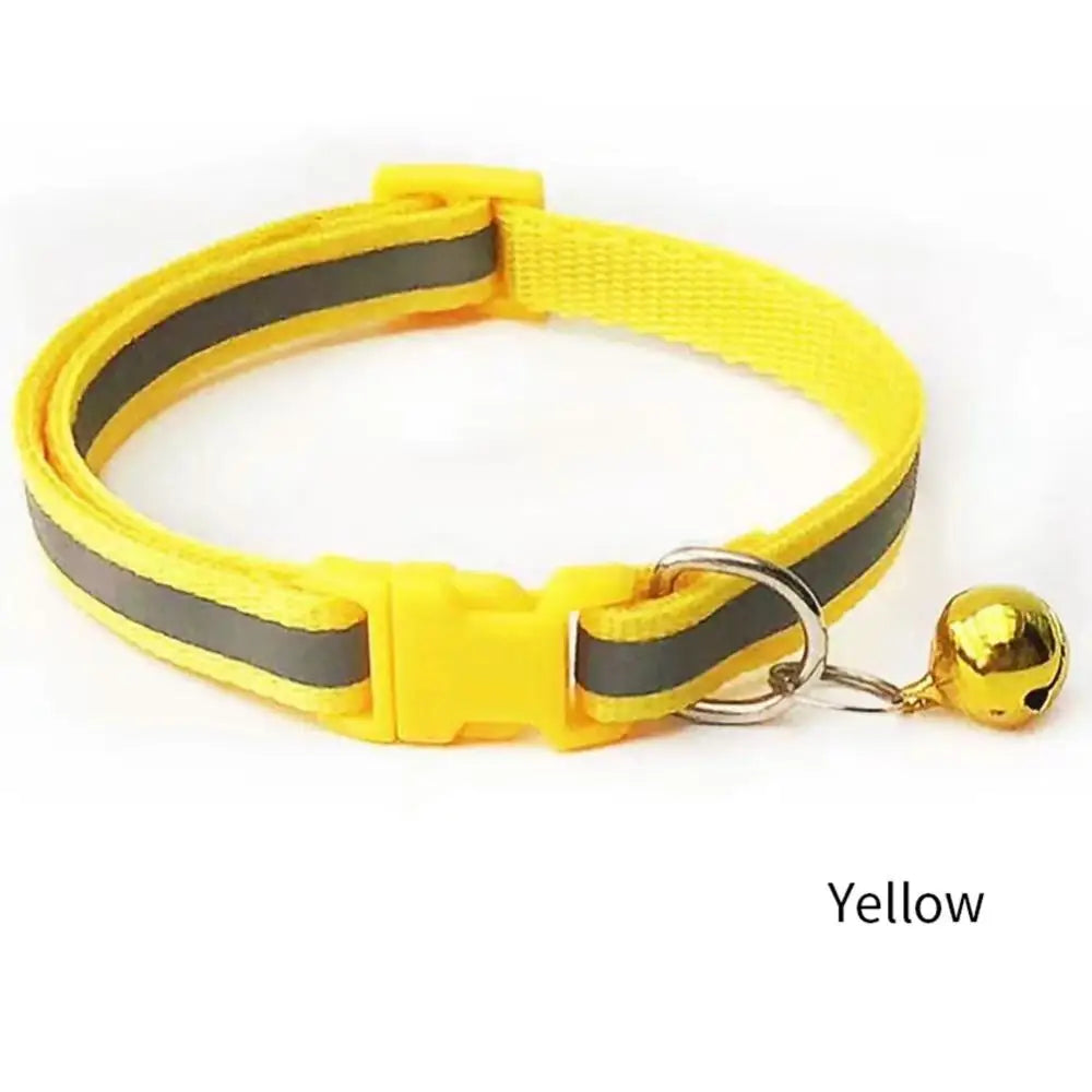 Reflective Breakaway Cat Collar Neck Ring Necklace Bell Pet Supplies Safety Elastic Adjustable Reflective Collar Pet Products