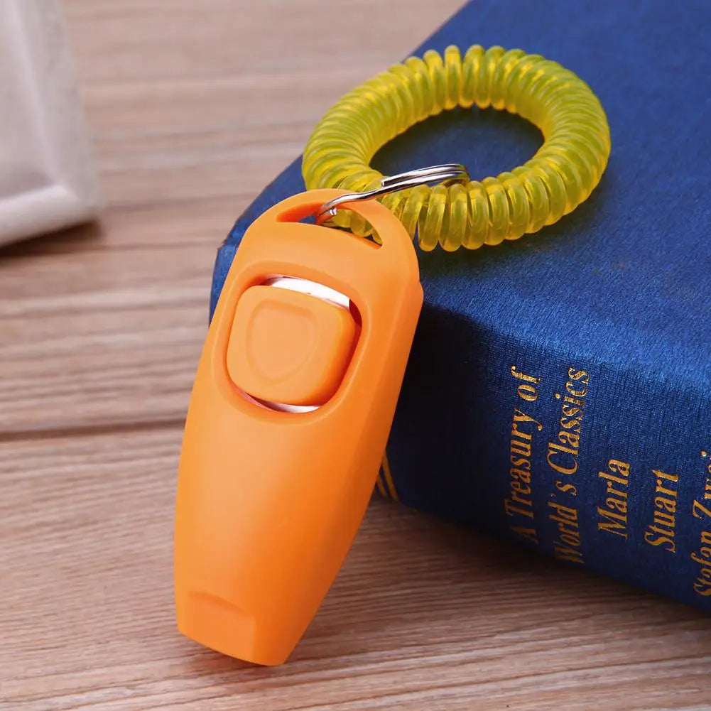 Pet Clicker Dog Training Whistle Pet Dog Cat Training Sound Pet Dog Trainer Assistive Guide With Key Ring Dog Pet Supplies