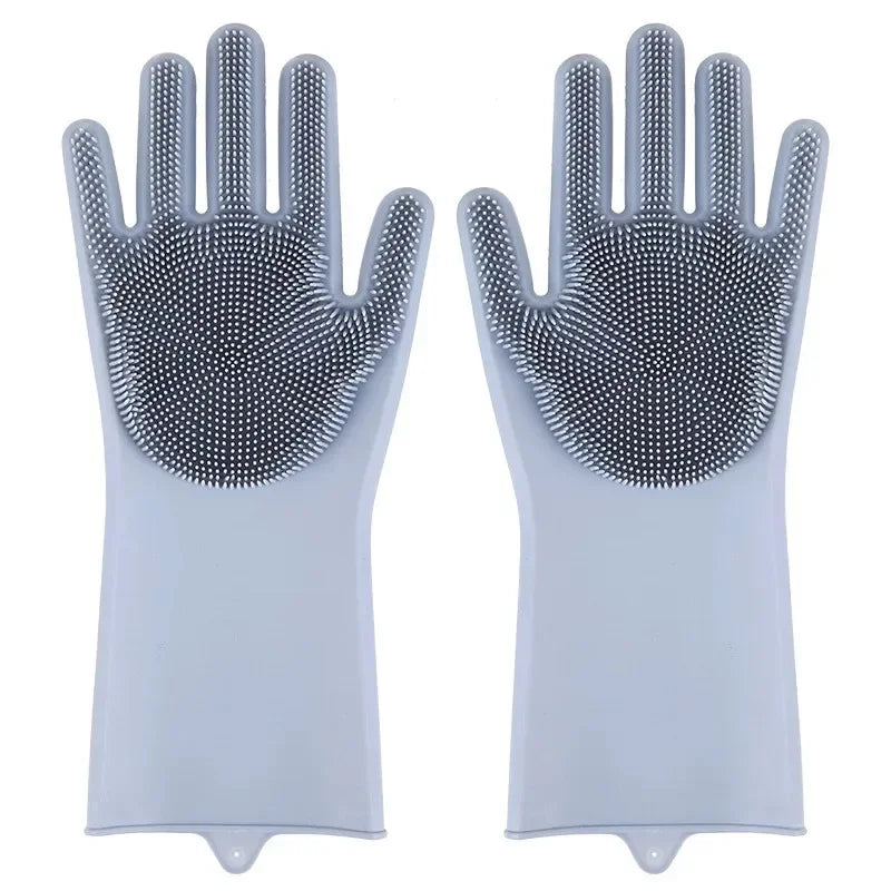 Pet Grooming Cleaning Gloves Dog Cat Bathing Shampoo Glove Scrubber Magic Dishwashing Cleanner Sponge Silicon Hair Removal Glove