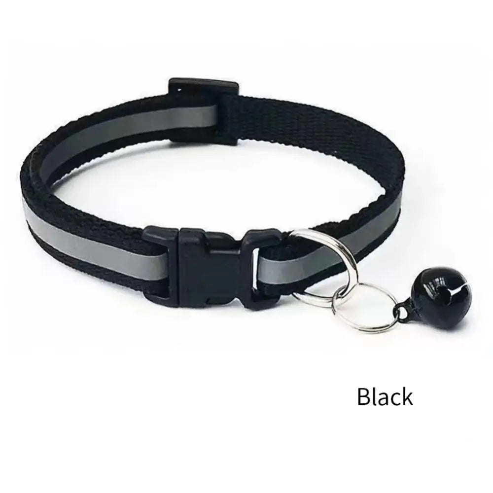 Reflective Breakaway Cat Collar Neck Ring Necklace Bell Pet Supplies Safety Elastic Adjustable Reflective Collar Pet Products