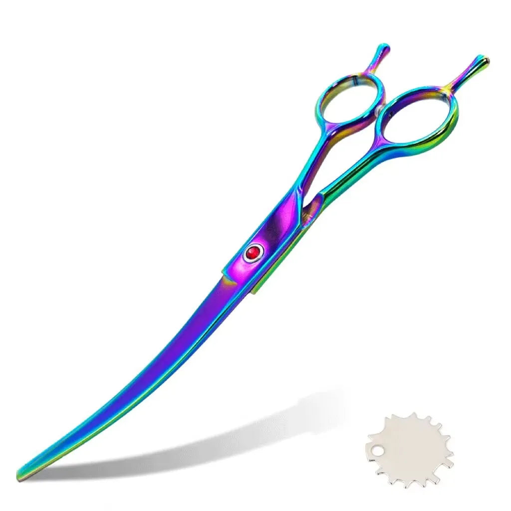 Pet Grooming Scissors   7inch Right and Left Hand Curved Scissors For Dog Grooming