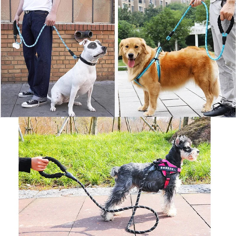 150/200/300cm Strong Dog Leash Pet Leashes Reflective Leash For Small Medium Large Dog Leash Drag Pull Tow Golden Retriever