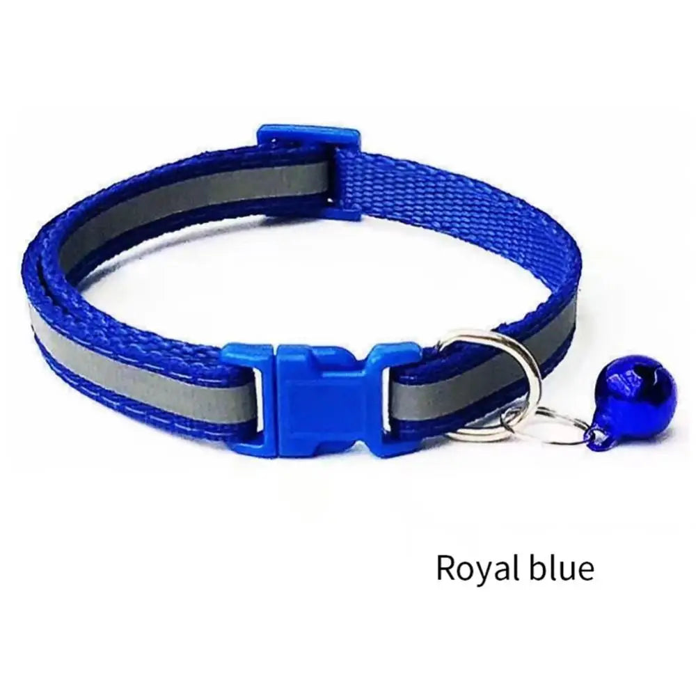 Reflective Breakaway Cat Collar Neck Ring Necklace Bell Pet Supplies Safety Elastic Adjustable Reflective Collar Pet Products