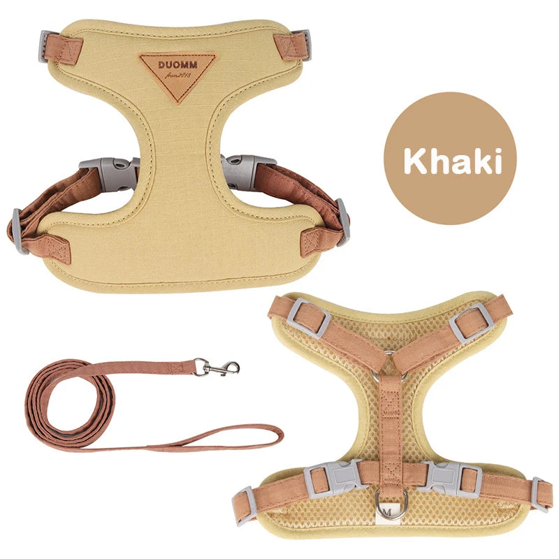 Cat Harness Leash Set Adjustable Puppy Harness Vest Escape Proof Kitten Chest Strap Chihuahua Pug Outdoor Walking Lead Leash