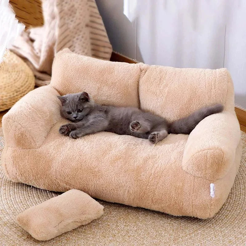 Luxury Cat Bed Sofa Winter Warm Cat Nest Pet Bed for Small Medium Dogs Cats Comfortable Plush Puppy Bed Pet Supplies