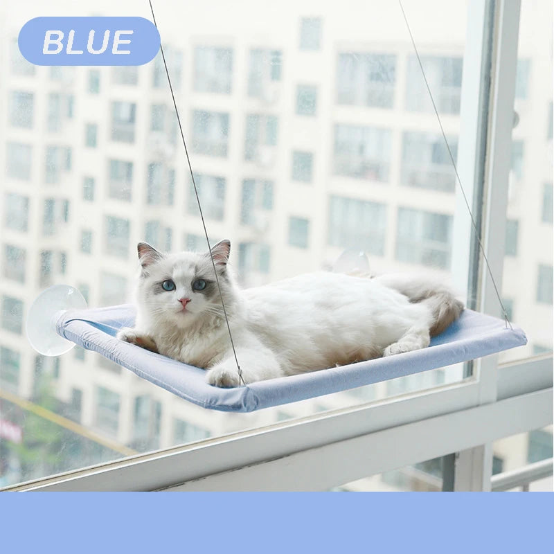 Pet Cat Hammock Aerial Hanging Cat Bed Cats Bed House Kitten Climbing Frame Sunny Window Seat Nest Bearing 20kg Pet Accessories