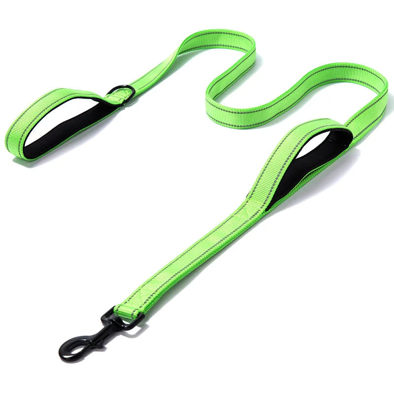 Long Traffic Padded Two Handle Heavy Duty Double Handle Nylon Dog Leash For Training Control