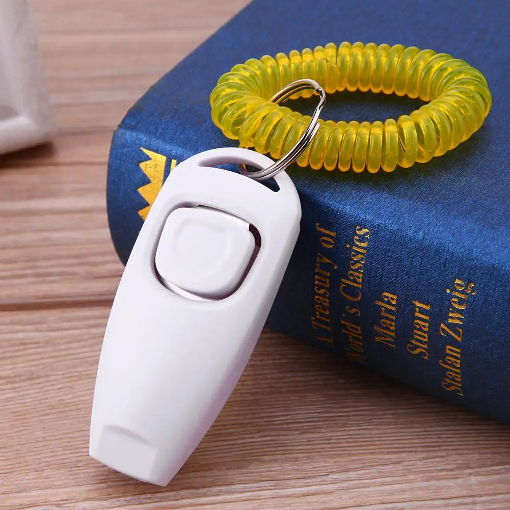 Pet Clicker Dog Training Whistle Pet Dog Cat Training Sound Pet Dog Trainer Assistive Guide With Key Ring Dog Pet Supplies