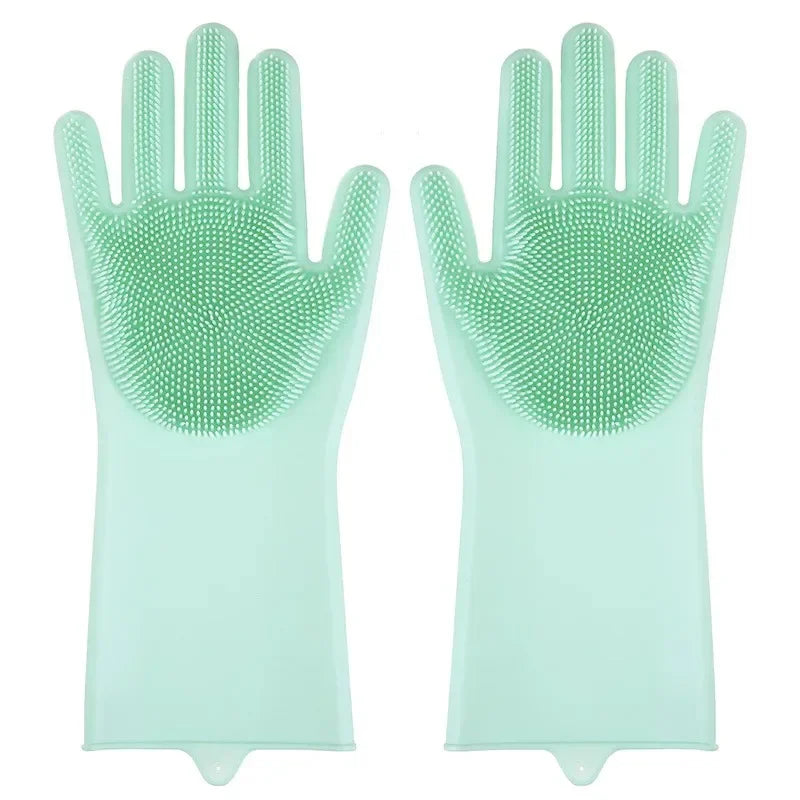 Pet Grooming Cleaning Gloves Dog Cat Bathing Shampoo Glove Scrubber Magic Dishwashing Cleanner Sponge Silicon Hair Removal Glove