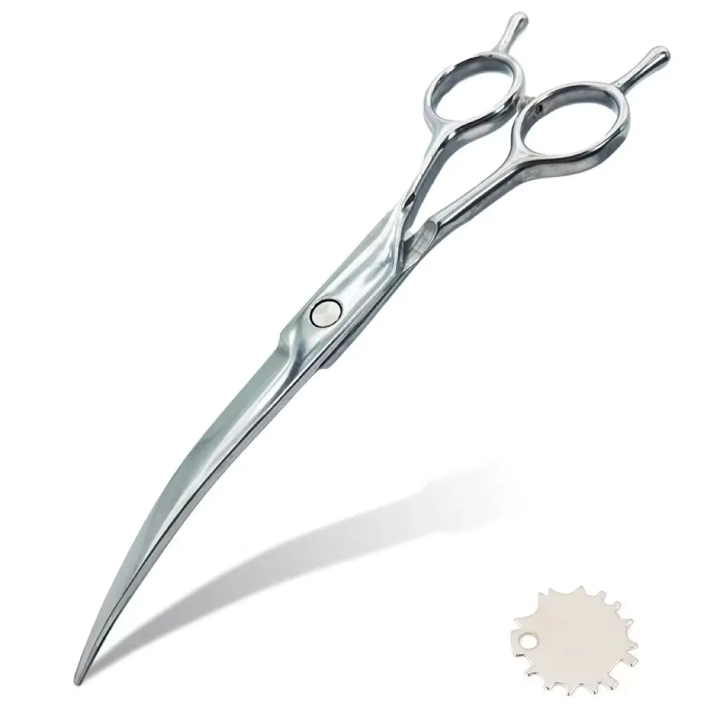 Pet Grooming Scissors   7inch Right and Left Hand Curved Scissors For Dog Grooming