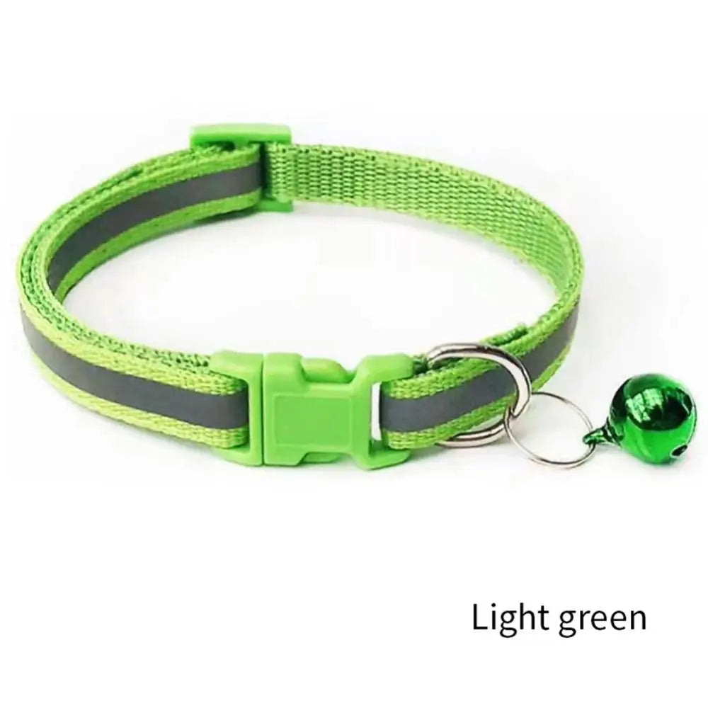 Reflective Breakaway Cat Collar Neck Ring Necklace Bell Pet Supplies Safety Elastic Adjustable Reflective Collar Pet Products