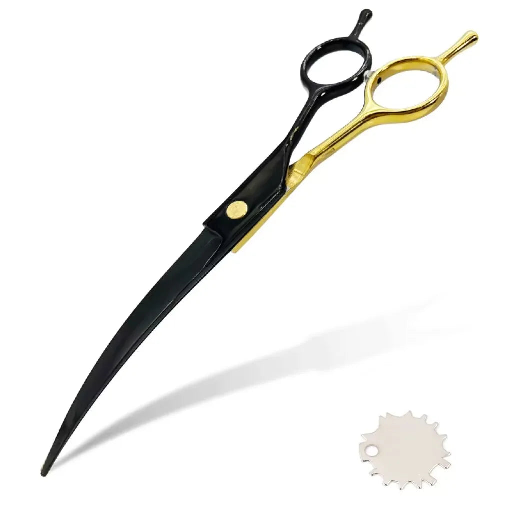 Pet Grooming Scissors   7inch Right and Left Hand Curved Scissors For Dog Grooming