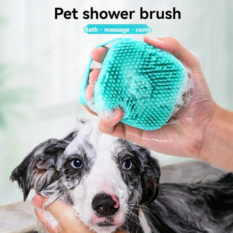 New Bathroom Cat Cleaning Brush Bath Massage Gloves Brush Soft Safety Silicone Pet Accessories for Cats Dogs Grooming Supplies