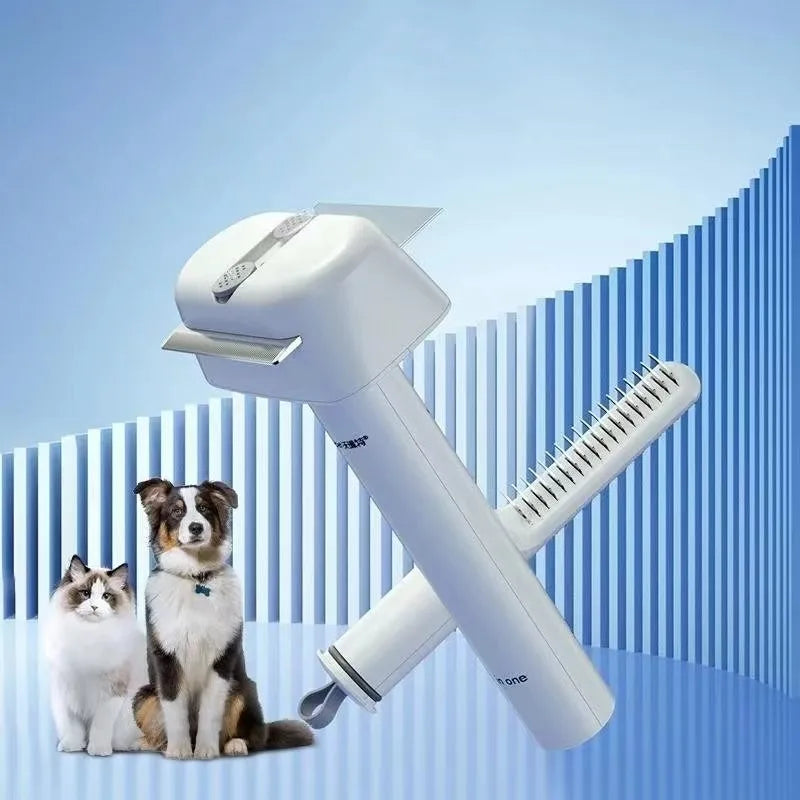 Pet Detangling Comb for Shedding and Grooming, Removes Loose Undercoat Gently, Dog and Cat Grooming Tool