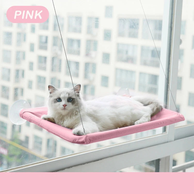 Pet Cat Hammock Aerial Hanging Cat Bed Cats Bed House Kitten Climbing Frame Sunny Window Seat Nest Bearing 20kg Pet Accessories