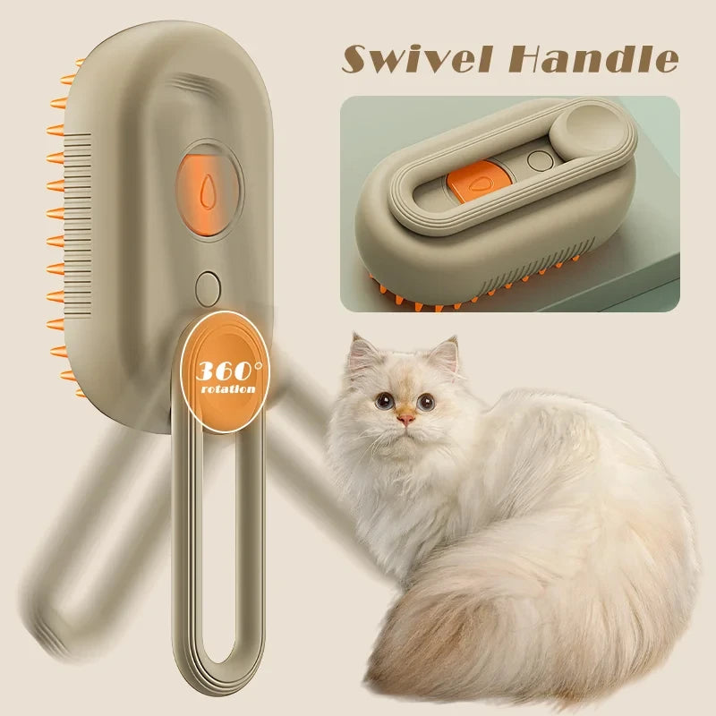 Cat Dog Steamy Brush Steam Brush Electric Sprayer for Massage Pet Grooming tool Shedding 3 in 1 Electric Sprays Massage Combs