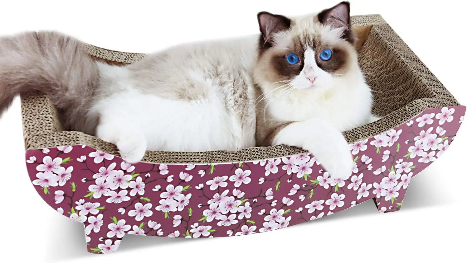 Cat Scratcher Cardboard Lounge Bed, Cat Scratching Pad, Pet Lounger