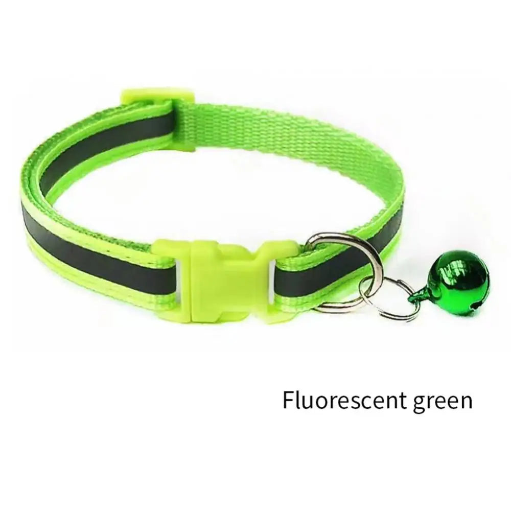 Reflective Breakaway Cat Collar Neck Ring Necklace Bell Pet Supplies Safety Elastic Adjustable Reflective Collar Pet Products