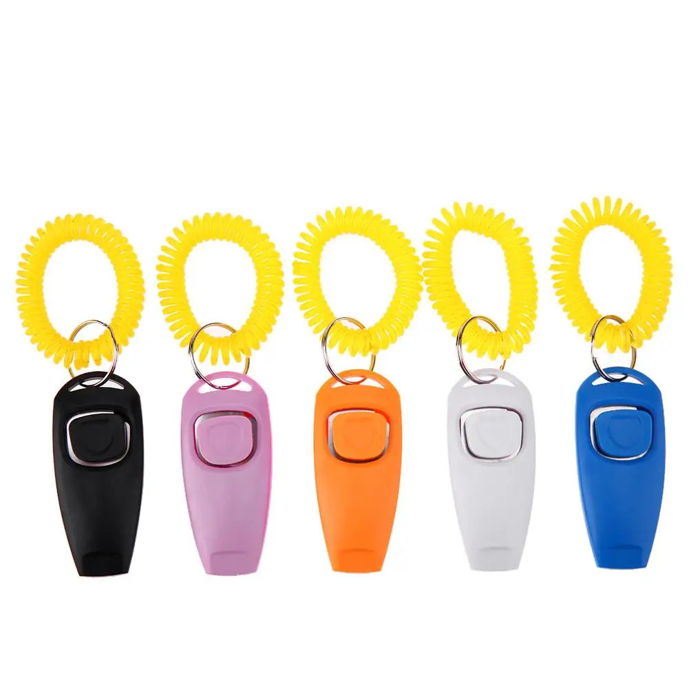 Pet Clicker Dog Training Whistle Pet Dog Cat Training Sound Pet Dog Trainer Assistive Guide With Key Ring Dog Pet Supplies