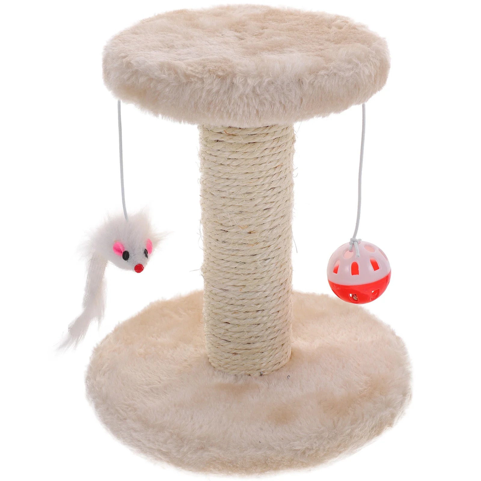 1 Cat Scratching Post Sisal Cat Claw Scratcher Pole Cat Climbing Toy For Kitten Cat Indoor Pet Furniture Scratch Post 20x18x15cm