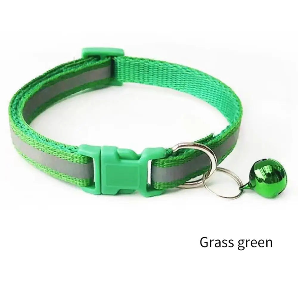 Reflective Breakaway Cat Collar Neck Ring Necklace Bell Pet Supplies Safety Elastic Adjustable Reflective Collar Pet Products