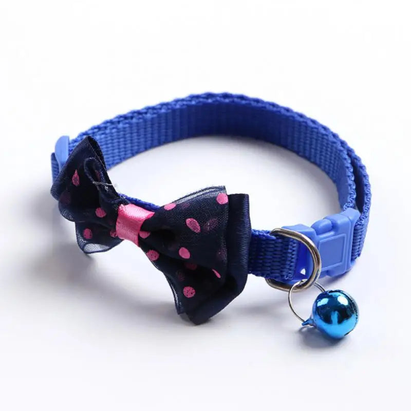 Pet Collar Adjustable Durable Cat Collars Cute Bow Kitten Necklace Soft Bell Puppy Lead Pet Product Dog Supplies Cat Accessories