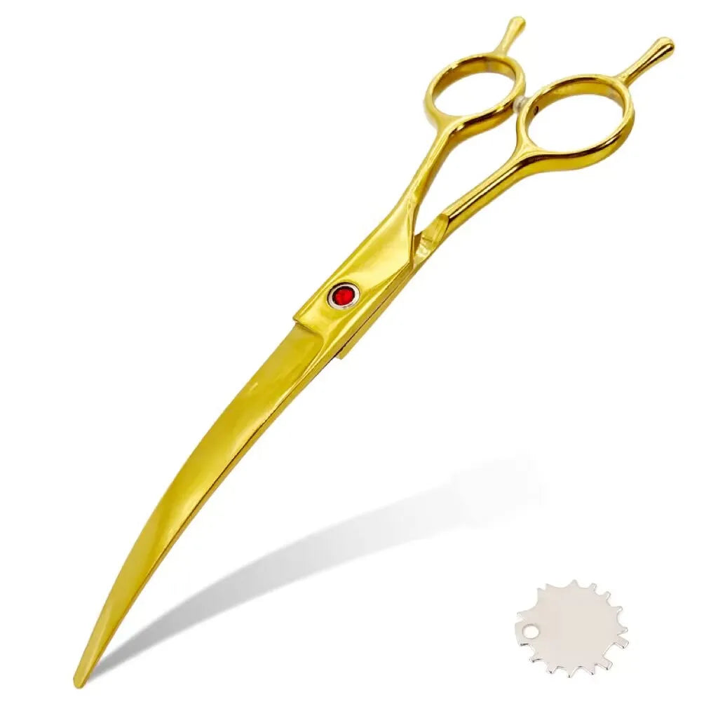 Pet Grooming Scissors   7inch Right and Left Hand Curved Scissors For Dog Grooming