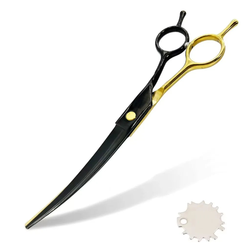 Pet Grooming Scissors   7inch Right and Left Hand Curved Scissors For Dog Grooming