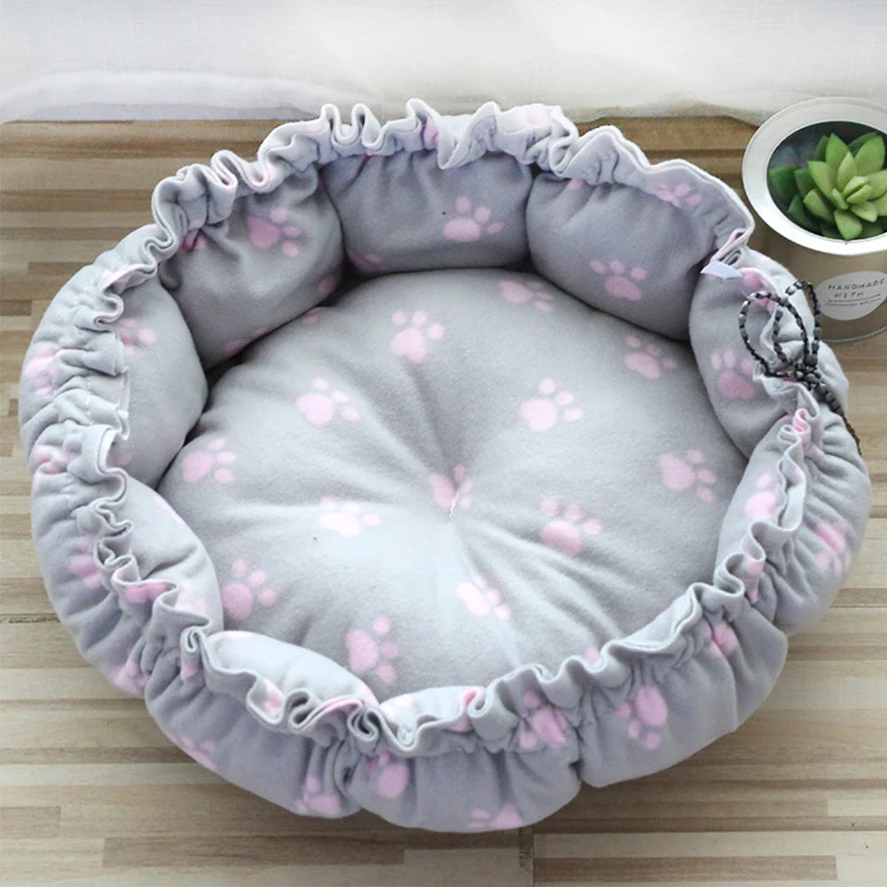 Soft Pet Cat Bed Full Size Washable Calm Dog Bed Round Donut Bed Comfortable Sleeping Artifact Suitable For All Kinds Of Cat Dog