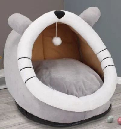 Cat Bed House Kennel Nest Round Pets Sleeping Cave Kitten Beds Pet Basket Cozy Kitten Lounger Cushion Cat House Tent Dog House