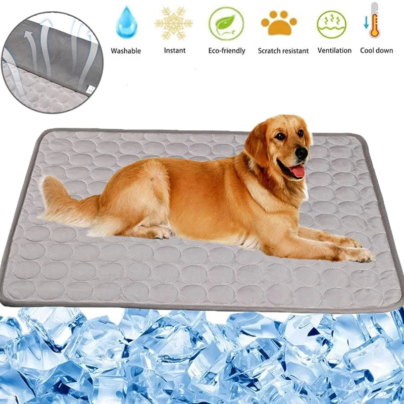 Dog Cooling Mat Summer Pad Mat For Dogs Cat Blanket Sofa Breathable Pet Dog Bed Summer Washable For Small Medium Large Dogs Car